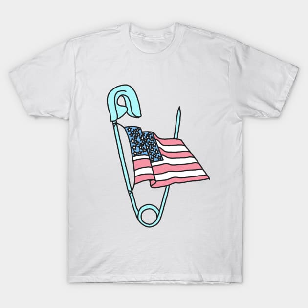 Safety pin trump hillary clinton freedom america election design T-Shirt by bigkidult